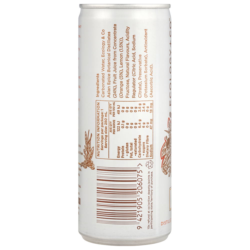 Asian Spice With Citrus Soda - Case (24 Cans) – Ecology And Co.